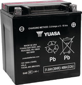 Yuasa Battery YUAM6230X Yuasa YIX30L-BS High Performance Maintenance Free AGM 12-Volt Battery W/bottle