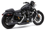 Cobra 3" NH Series Slip-ONS Black Sportster - 6085RB For Harley Sportster 2004-2013