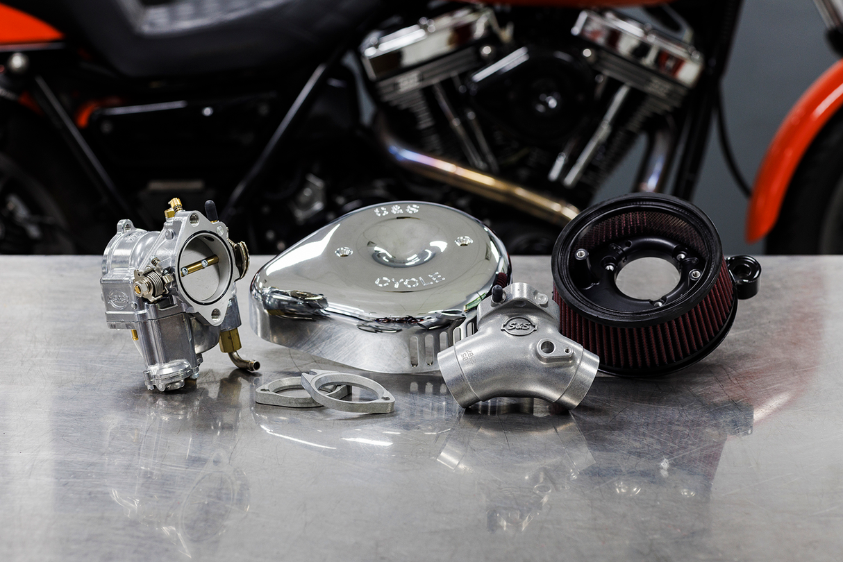 Super G Carburetor with Stealth Air Cleaner Kit - Chrome - Twin Cam - 1001-0092