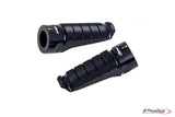 Puig Hi-Tech Parts Footpegs Racing Black - 6301N For Ducati Motorcycles 2008-2020 | Honda Motorcycles 2000-2021 | Triumph Motorcycles 2008-2021