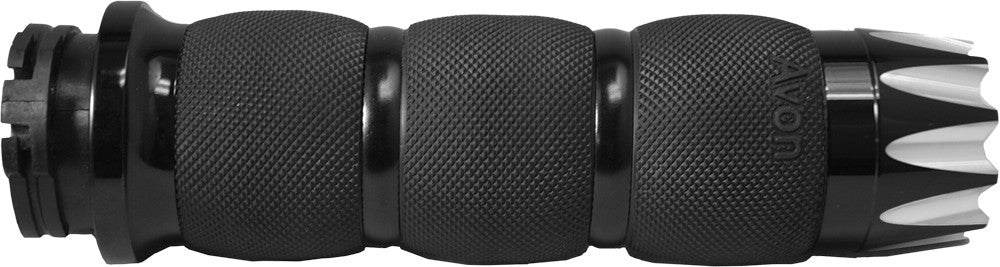 Avon FLY BY Wire Air Cushion Grips Excaliber Black - AIR-90-AN-FL-EX For Harley Motorcycles 2008-2019