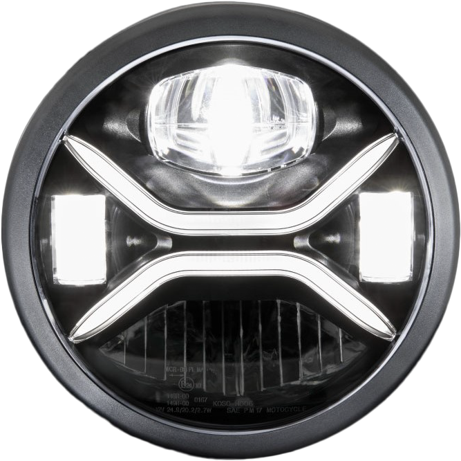 Koso North America 28-61024 GA030100 7" ZENITH LED HEADLIGH H4 PLUG