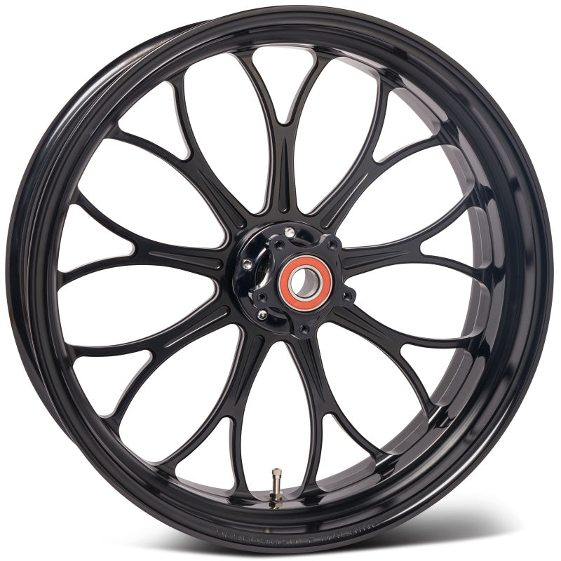 Performance Machine 21x3.5 Forged Wheel Revolution Black Ano - 1204-7106R-RVNAJAP-B For Harley Touring 2008-2021
