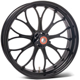 Performance Machine 21x3.5 Forged Wheel Revolution Black Ano - 1204-7106R-RVNAJAP-B For Harley Touring 2008-2021