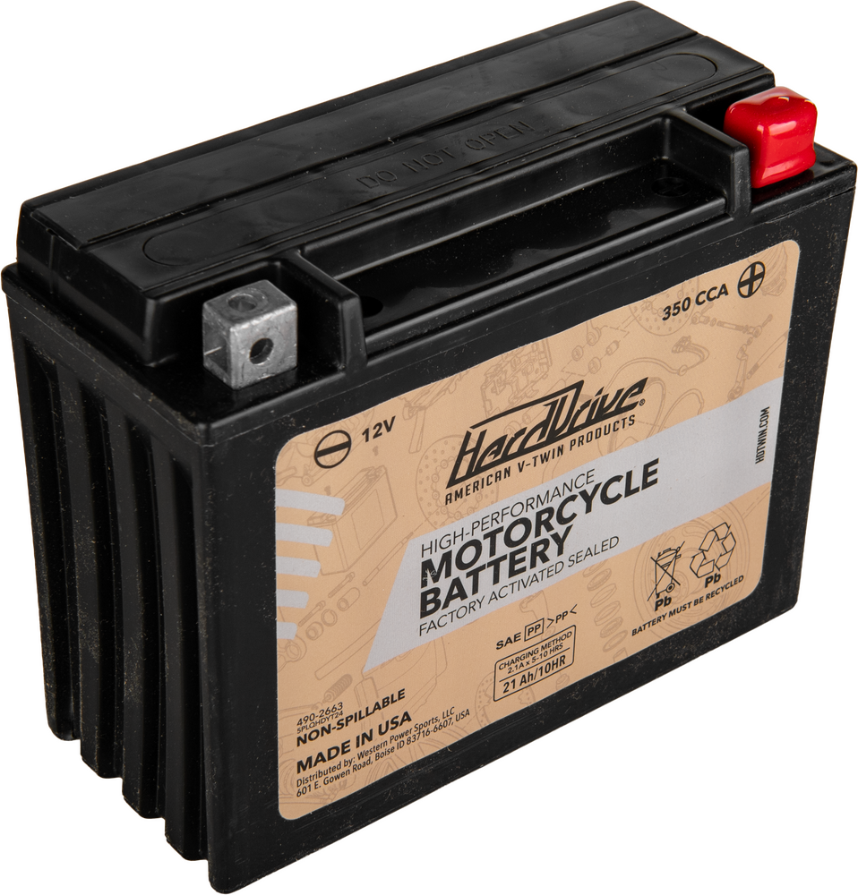 Harddrive High Perform Battery YTX24HL CCA 350 - HRDM7250H For Harley Electra Glide / Tour / Touring 1985-1996 | TM (17/14) 2004