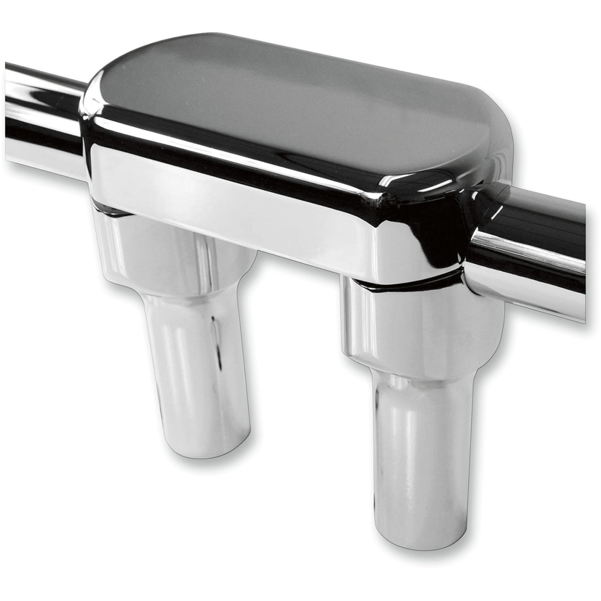 LA CHOPPERS 0602-0626 LA-7446-04 Hefty Handlebar Riser & Top Clamp Kit - Risers - Hefty - Top - 4" - Chrome