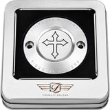 Figurati Designs Timing Cover 2 Hole Cross Stainless Steel - FD41-TC-2H-SS For Harley Motorcycles 2017-2022