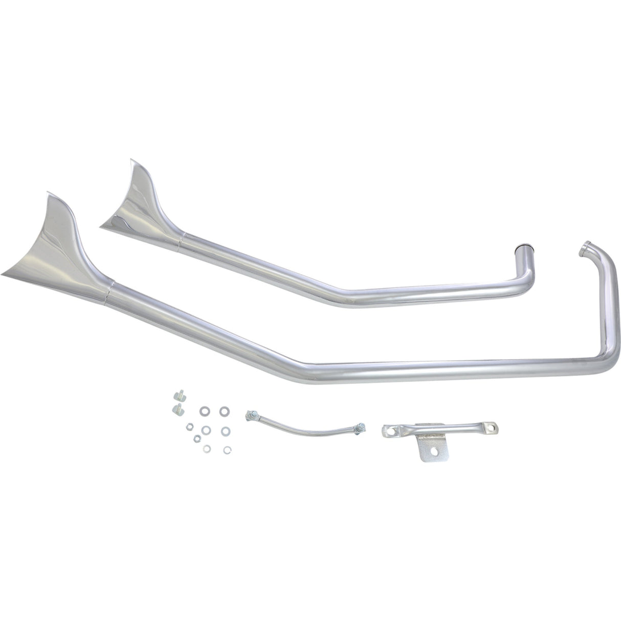 Paughco Drag Pipes 2-Into-2 Exhaust System - DS716B2F For Harley Softail 1986-1999