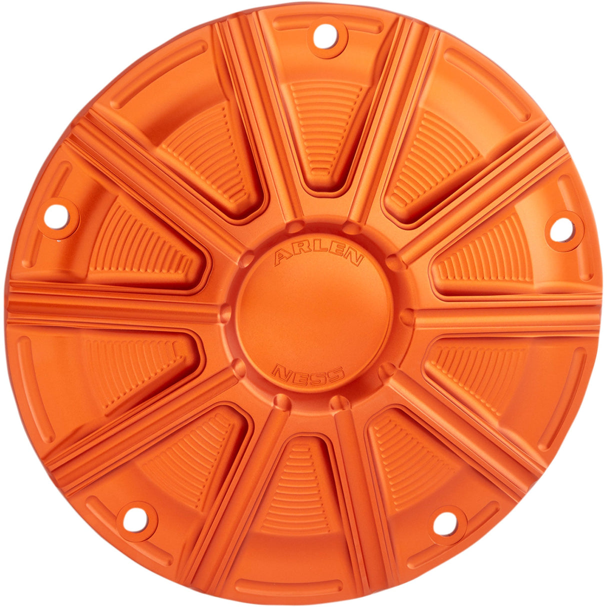 Arlen Ness 10-Gauge Derby Cover Orange Big Twin - 700-021 For Harley Motorcycles 1999-2018