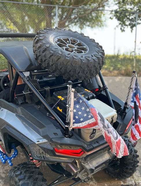 Tab Performance 2024-Up Polaris RZR XP 1000 Spare Tire Rack - Black 715-4003-BLACK