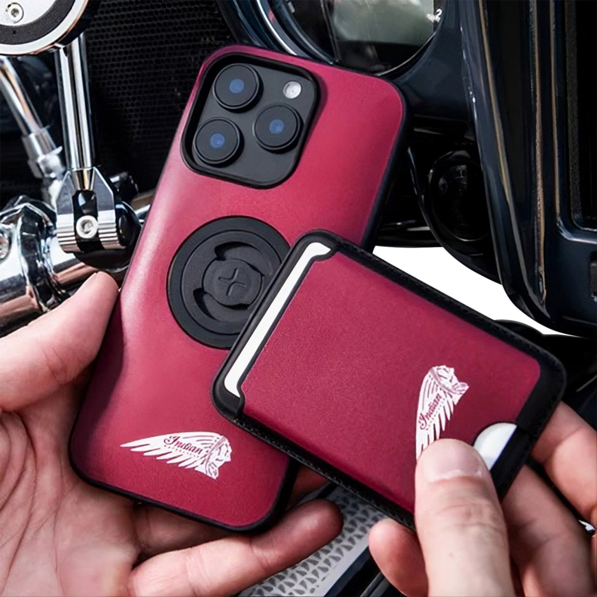 SP CONNECT 0636-0749 50820 Indian Card Wallet red