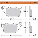 Moto-Master RoadPro Sintered Metal Brake Pads Sintered Series - 411802-PU For Harley Sportster 2007-2013