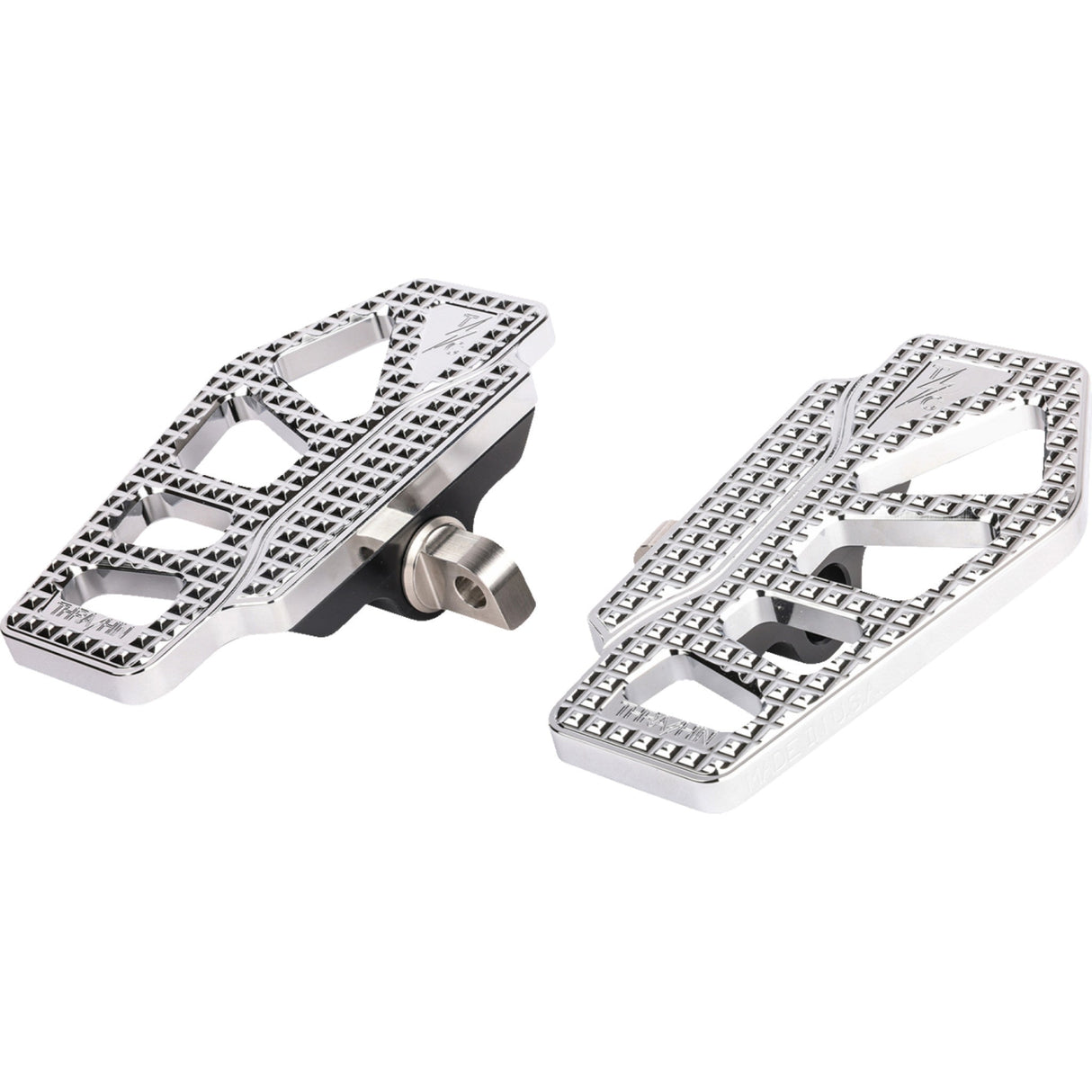 Thrashin Supply CO. Apex Mini Floorboards Male Mount Chrome - TSC-2217-3-D For Harley Motorcycles 1957-2025