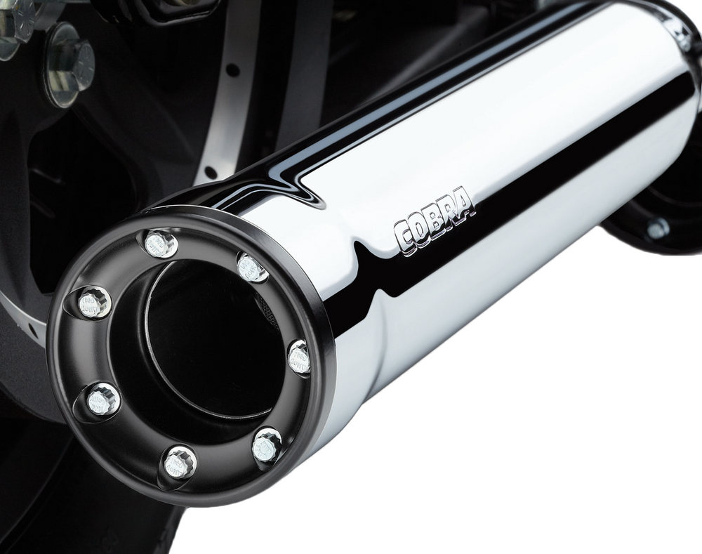 Cobra 3" RPT Slip-ONS Chrome - 6070 For Harley Touring 1995-2016