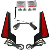Custom Dynamics Fascia LED Panels Black Red - CD-FASCIA-BCMRB For Harley Touring 2006-2025