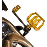 Thrashin Supply CO. Mini Aggressor Floorboards Gold Rear - TSC-2031-5-D For Harley Motorcycles 1972-2025