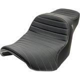 Slyfox Chariot Seat Silver Classic Stitch Silver Logo FLH FLT - 4729B For Harley Touring 2023-2026