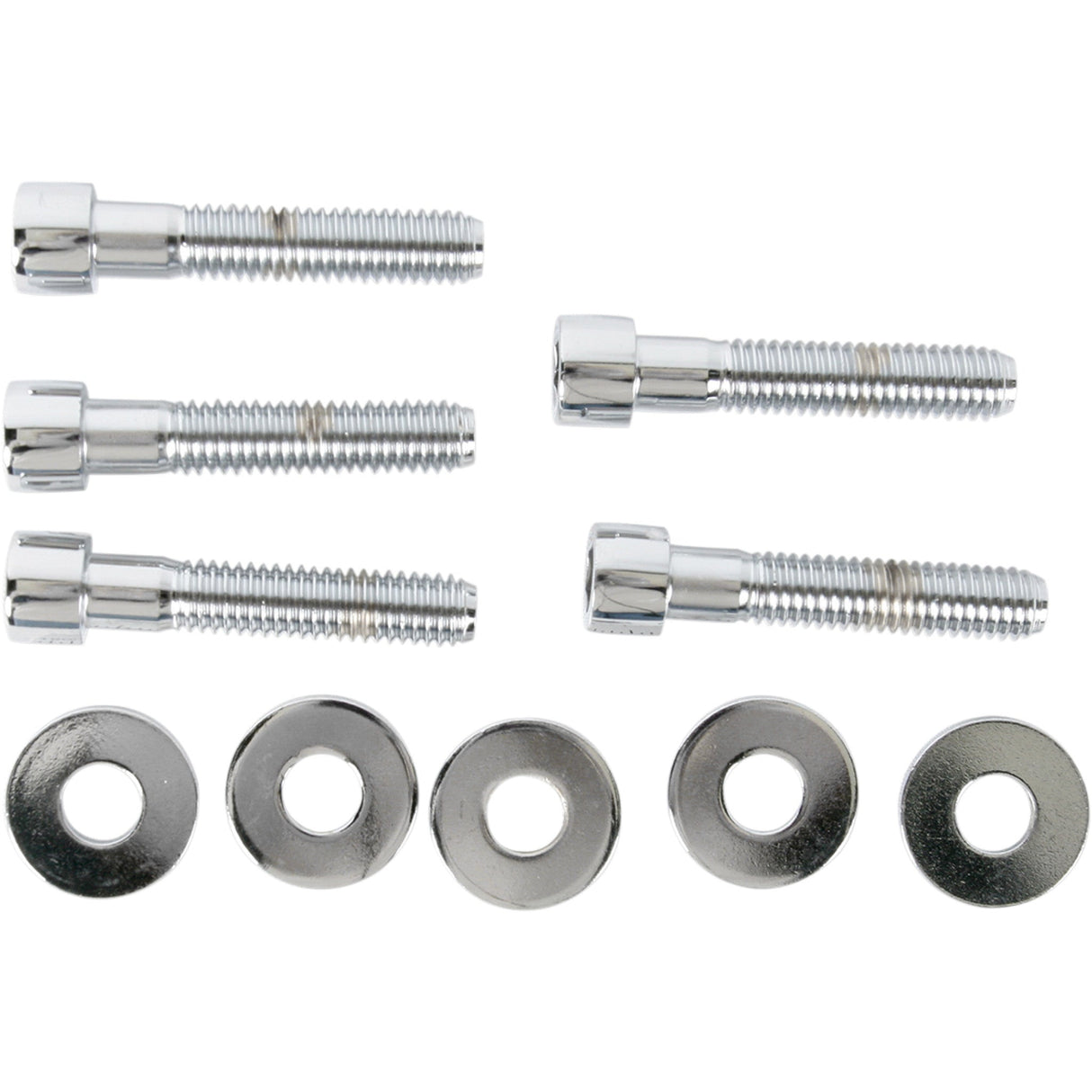 Gardner-Westcott Belt Sprocket Bolt Kit to Hub Mount Socket-Head Chrome - P-88-59 For Harley Dyna / Softail / Super / 15th Anniversary 2000-2006