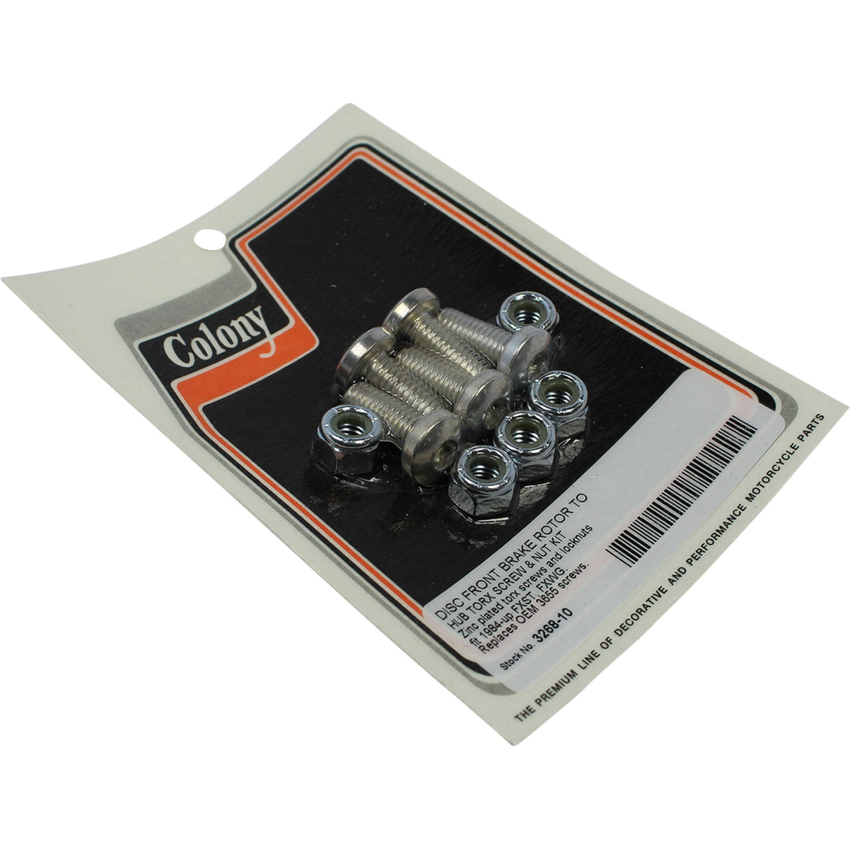 Colony Front Brake Rotor Torx Bolt Kit - 3268-10 For Harley Softail Standard / Wide Glide 1984-2006