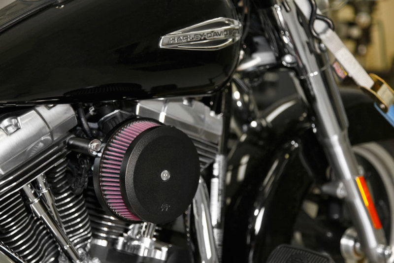 K & N Engineering 99+ Harley Davidson Street Metal Intake System Hammer Black - RK-3933B For Harley Motorcycles 1999-2017