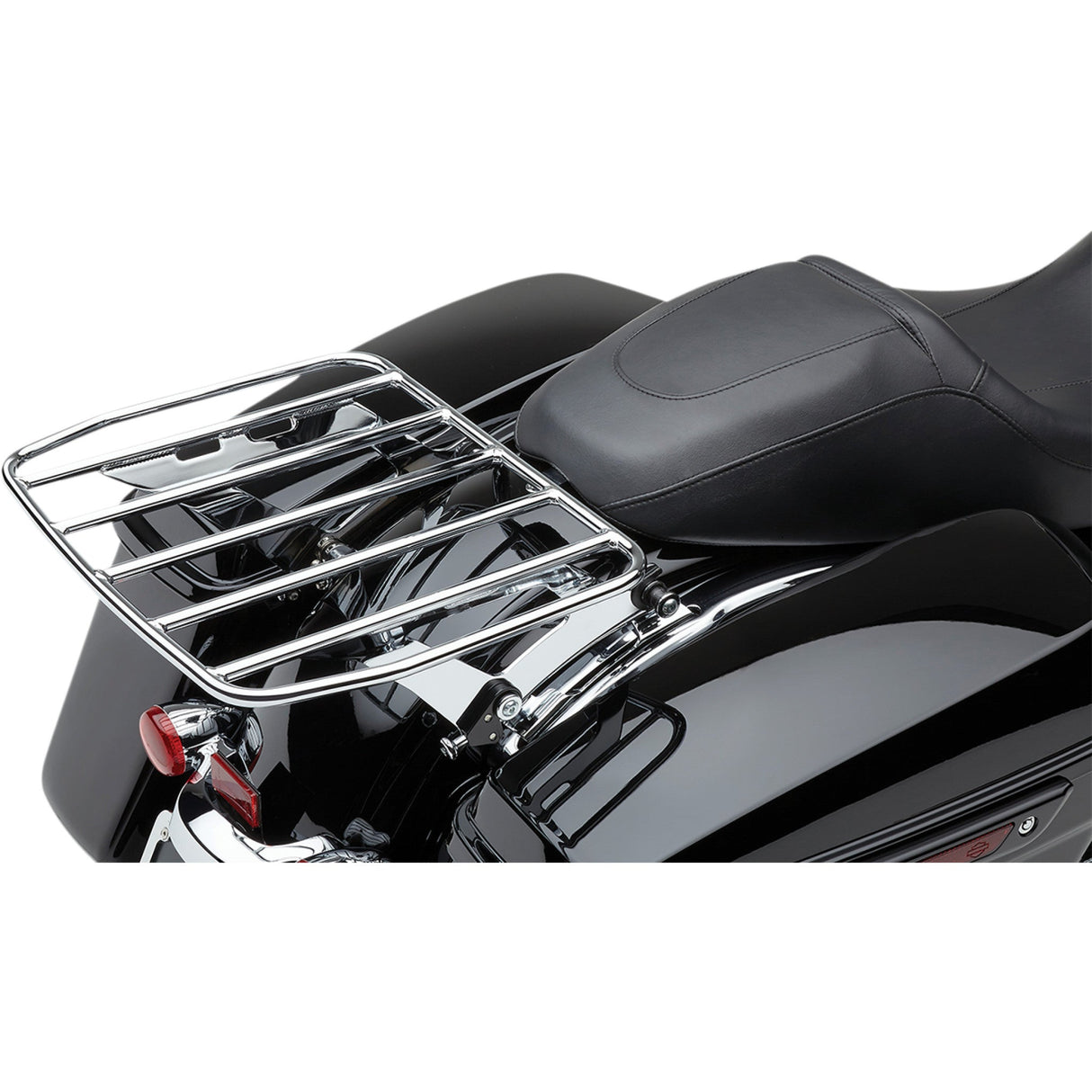 Cobra Big Ass® Detachable Luggage Rack — Flat Chrome - 602-2801 For Harley Touring 1997-2008