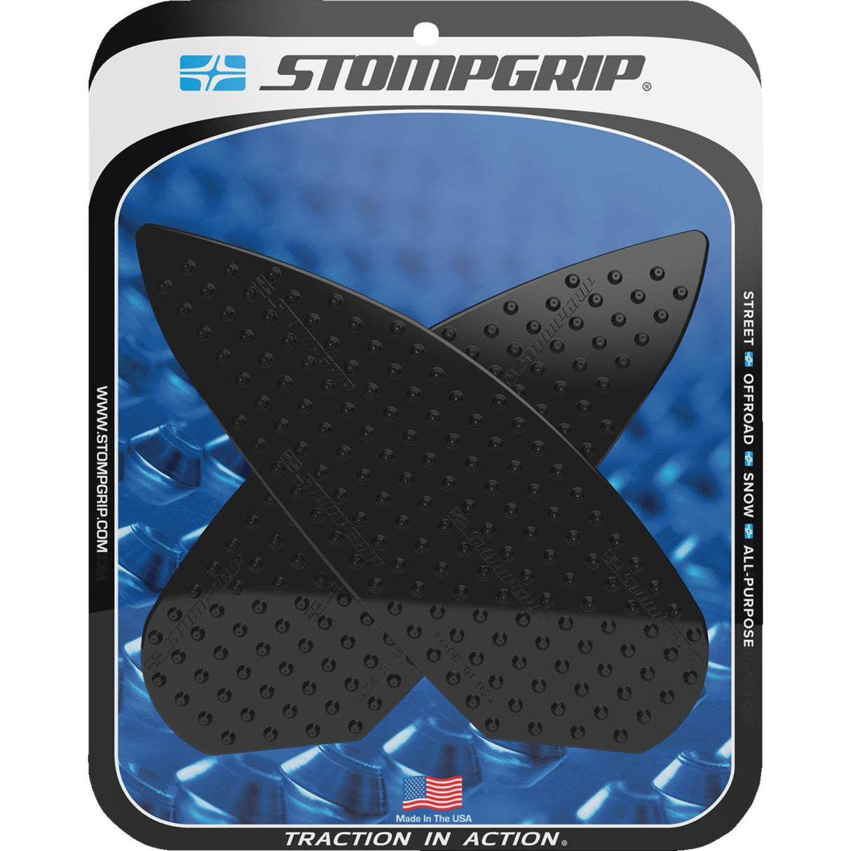 STOMPGRIP 4320-2727 55-10-0165B Volcano Profile Traction Pad Tank Grips Traction Pad Tank Grips - Volcano - Black - BMW