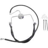 DRAG SPECIALTIES Extended Length Black Vinyl Brake Line Kit Front