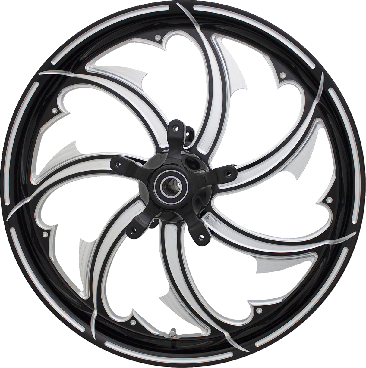 Wheel - Fury - Rear - Single Disc/with ABS - Black Cut - 18x5.5 - FL - 0202-2195