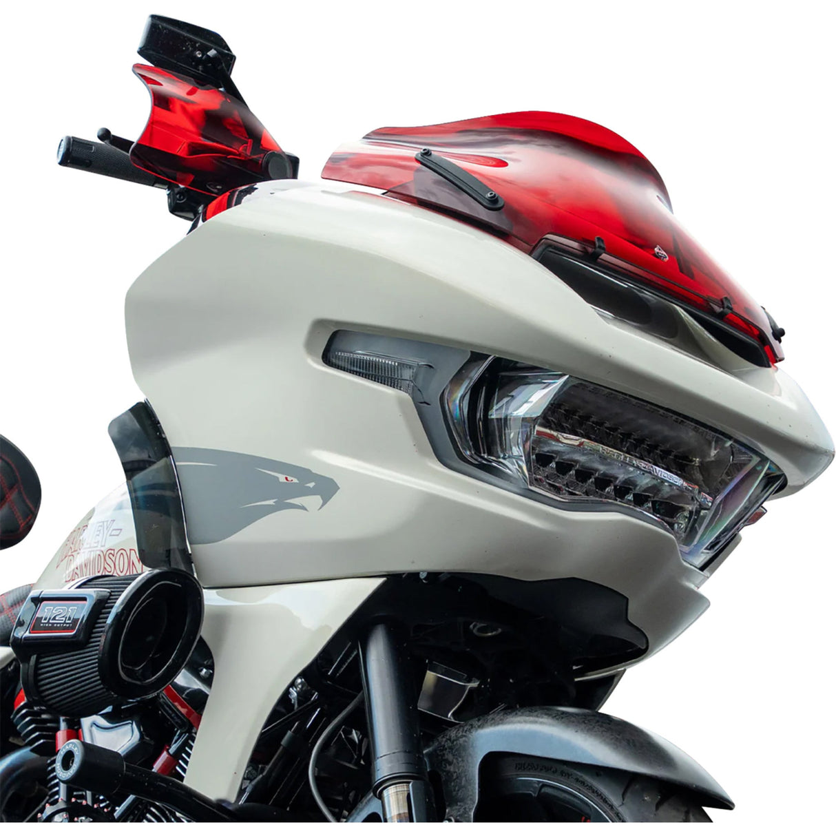 Klock Werks Flare® Handguards Red - KWS-01-0129-23 For Harley Touring 2023-2026