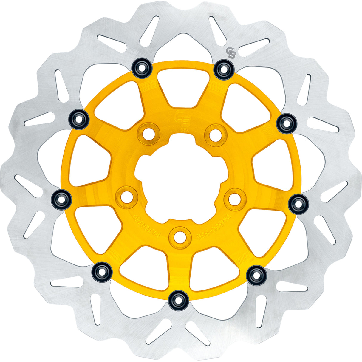 Gbrakes Oversize Wave® Brake Rotor Front 13" Gold - GBDU031 For Harley Motorcycles 2000-2026