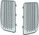 Kuryakyn 7681 Radiator Grills For Twin Cooled Models Chrome & Black (pair)