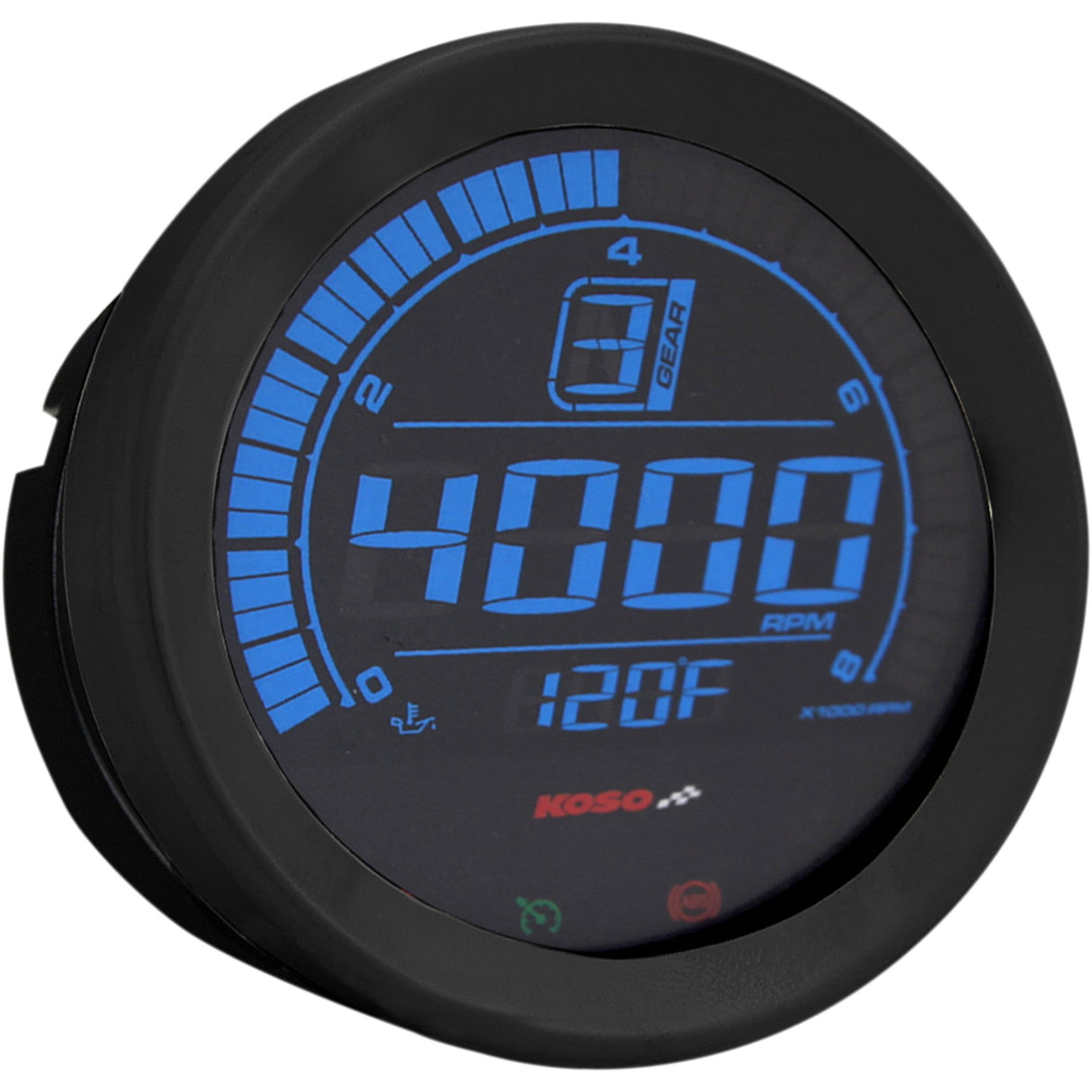 KOSO NORTH AMERICA 2211-0158 BA051110 Replacement Gauge 4" Tachometer - Black