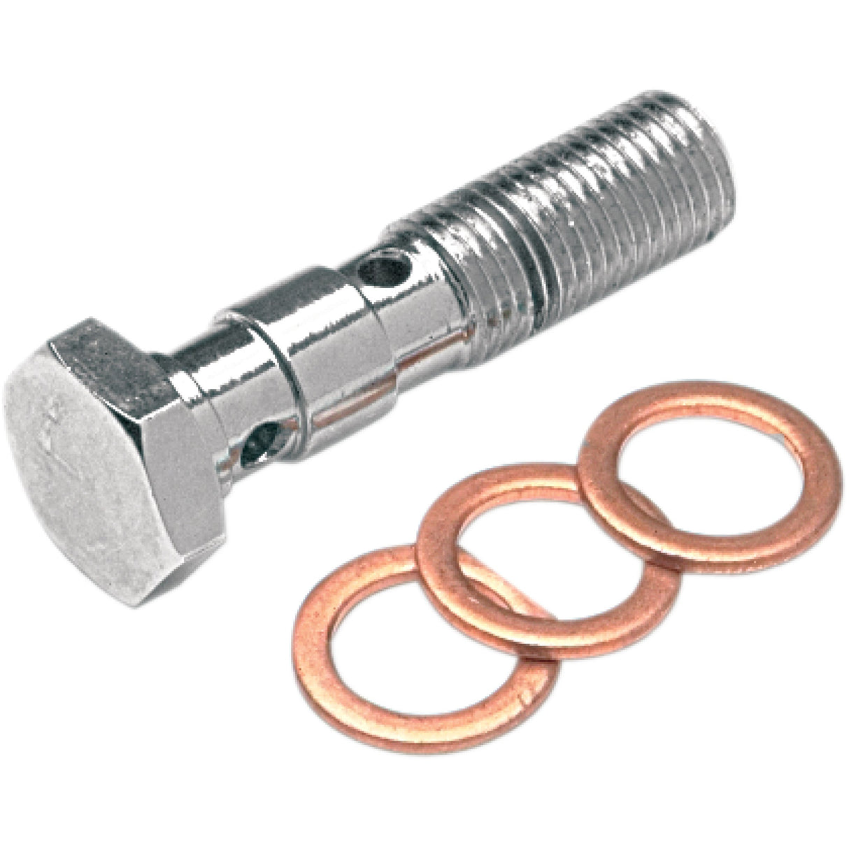 GOODRIDGE 77303LCH P773-03LCH Banjo Bolt 600 Series Banjo Bolt - 3/8-24 - Double - Chrome