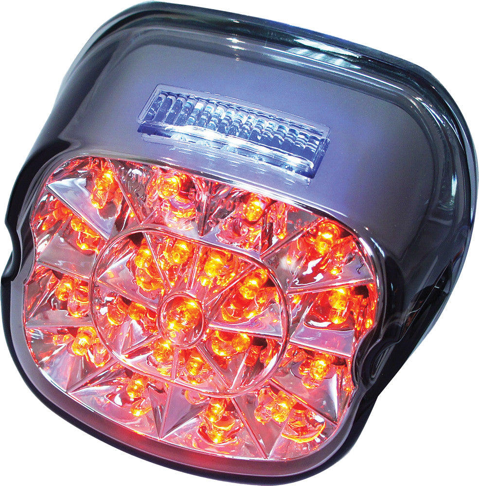 Harddrive L24-0433MLED Laydown LED Taillight Smoked Lens For Harley Motorcycles 2003-2017