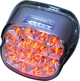 Harddrive L24-0433MLED Laydown LED Taillight Smoked Lens For Harley Motorcycles 2003-2017