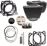 Cylinder & Piston Kit - 131" - Wrinkle Black with Highlighted Fins - M8 - 0931-0973