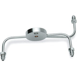 DRAG SPECIALTIES Chrome Steel Front Brake Tee with Fittings for Dual-Disc Applications Junction Block #3 - Glide