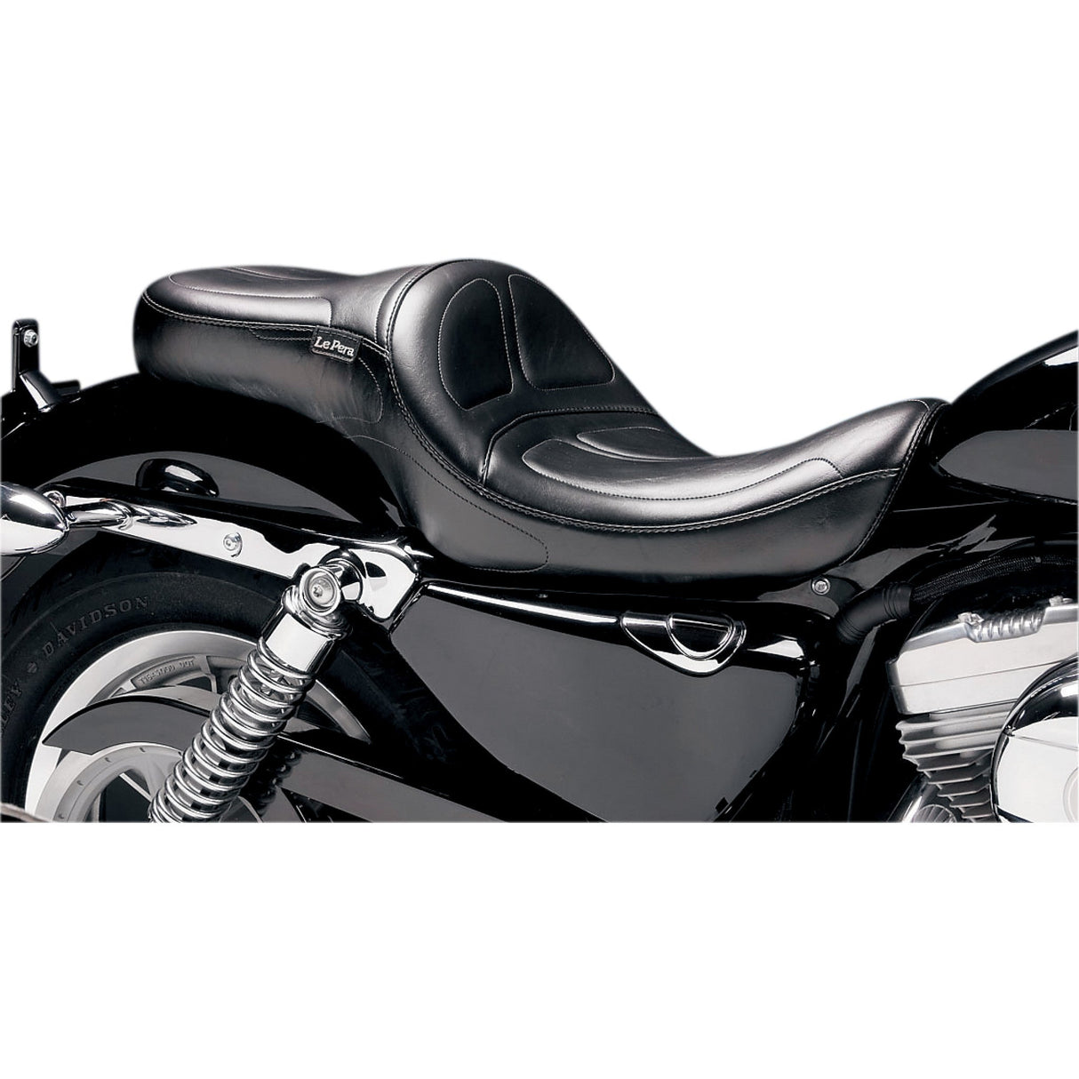 LePera Maverick Seat Without Backrest Stitched Black - LC-916 For Harley Sportster 2010-2022