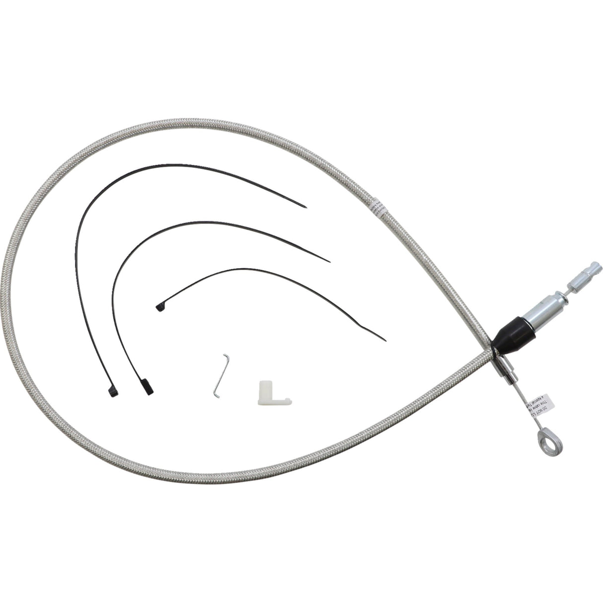 Magnum Shielding Polished Stainless Quick Connect Upper Clutch Cable 44" - 523410HE For Harley Motorcycles 2018-2024