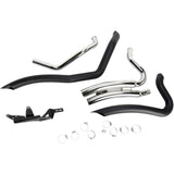 Cobra Short Swept 2-Into-2 Exhaust System - 6233B For Harley Sportster 2013-2022
