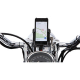 CIRO 4402-0594 50215 Smartphone/GPS Holder with Charger Phone Holder - 1-1/4" Handlebar Mount - Black