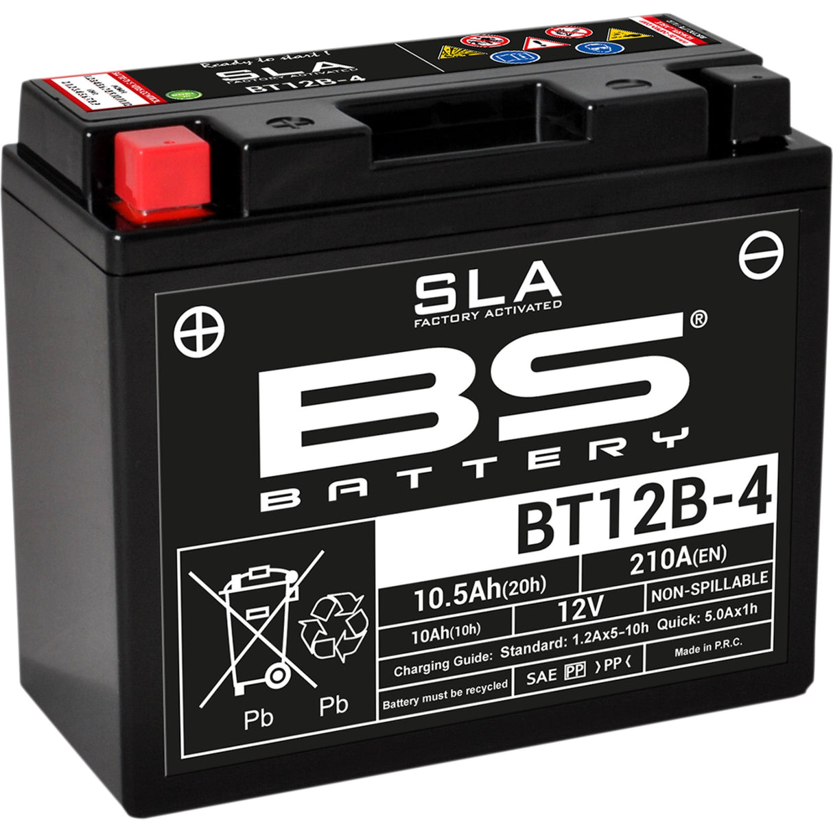 Bs Battery BT Battery - 300643 For Ducati Motorcycles 2000-2025 | Benelli Tornado 2002-2006 | Aprilia SportCity 125 Cube 2009