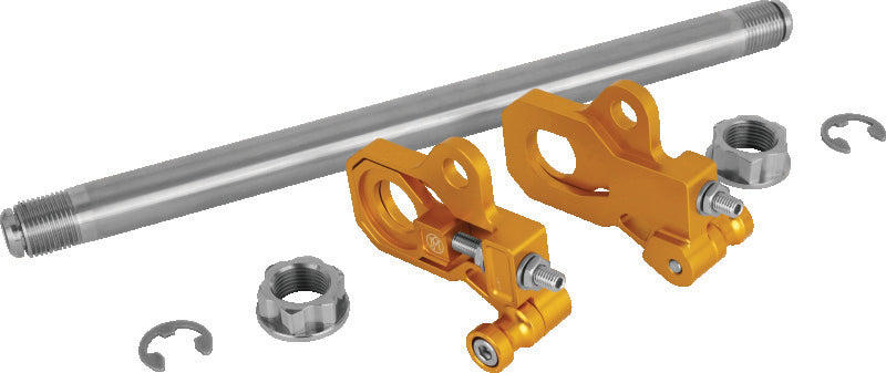 Performance Machine 0117-0028M-G Axle Adjuster Kit - Gold Ano