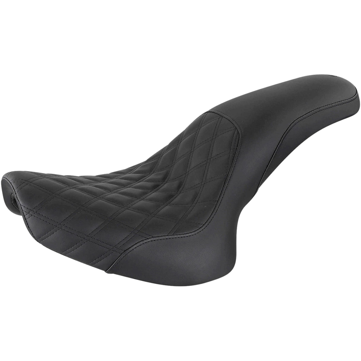Saddlemen Profiler™ Lattice Stitch Seat Front Lattice Rear Smooth Black FL FX - 800-01-149 For Harley Softail 2000-2007