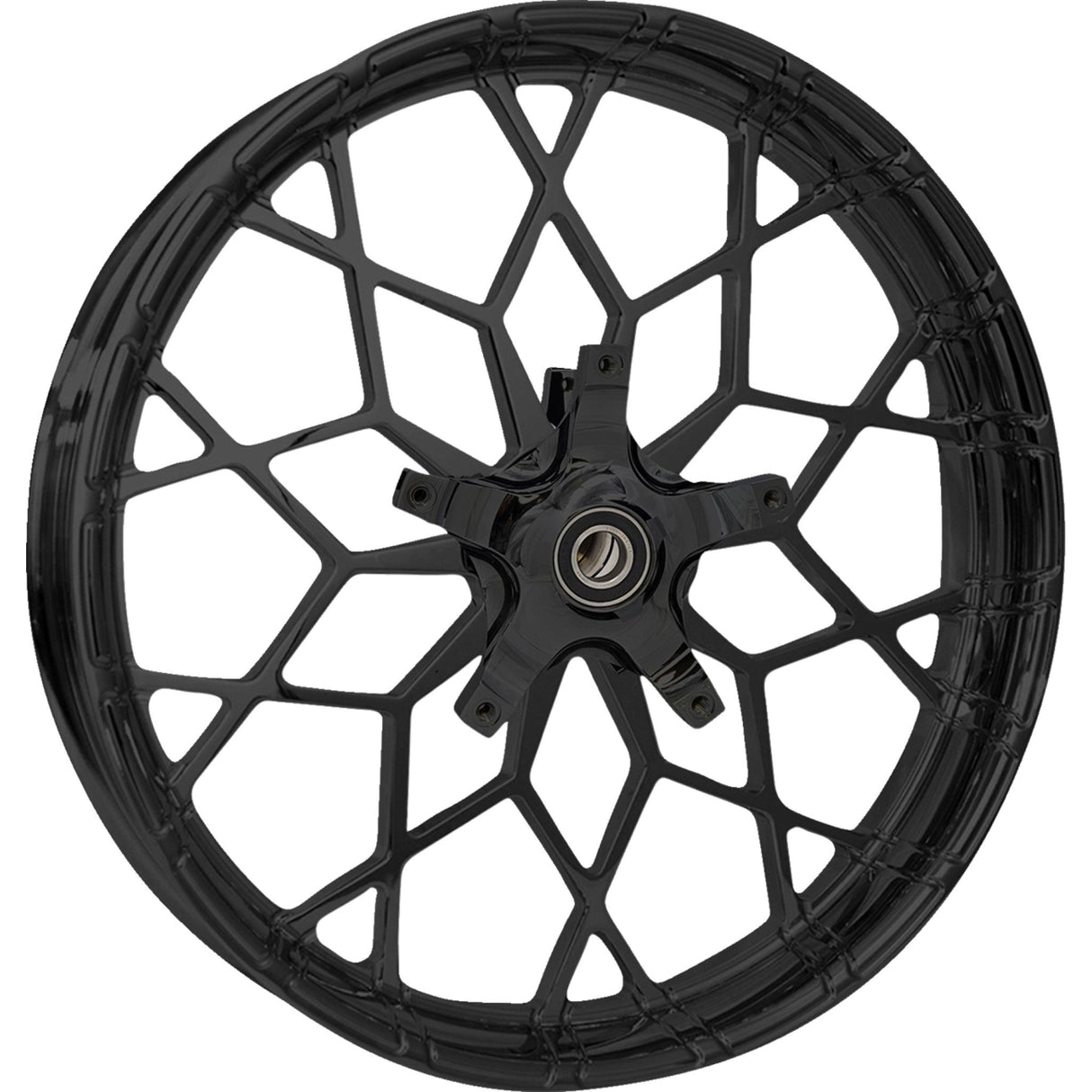 RC Components Phenom Wheel For Stock Rotors Phenom Front Black 21x3.5 - 0321350-135B257-21AB For Harley Touring 2024-2026