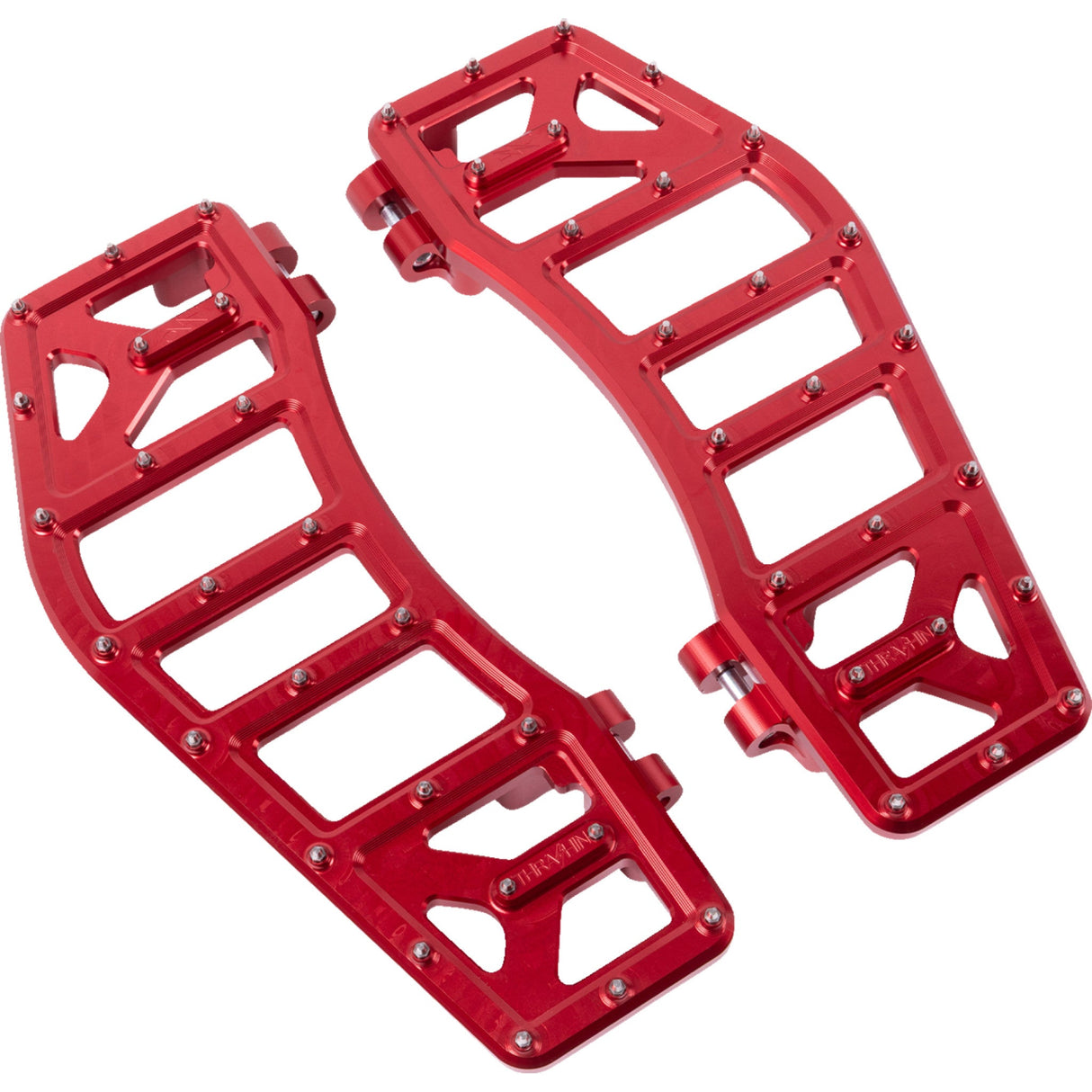 Thrashin Supply CO. Aggressor Floorboards Red - TSC-2219-2 For Harley Touring 1984-2026