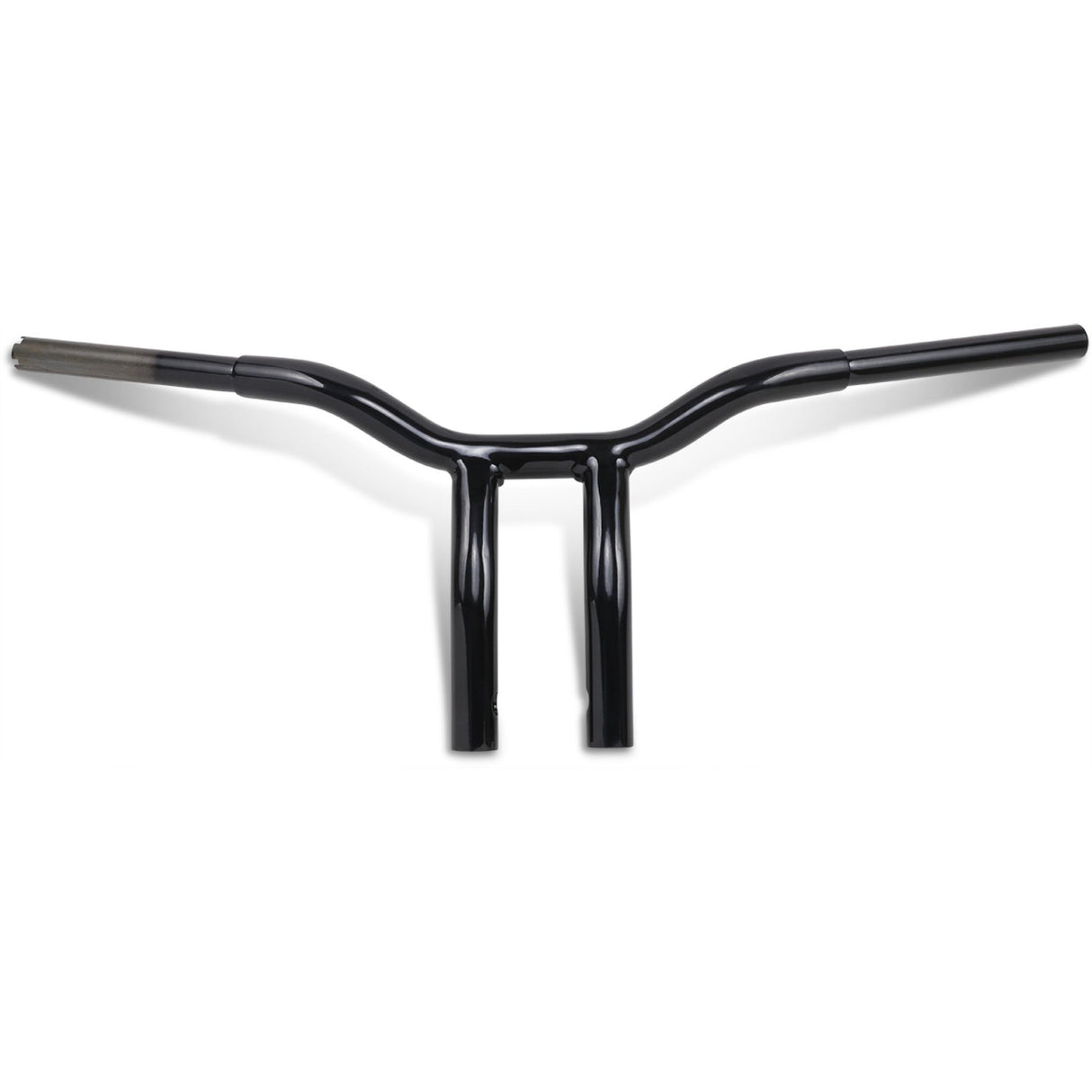 LA CHOPPERS 0601-4939 LA-7338-10B Kage Fighter Welded Bent-Riser Handlebar - One Piece - Bent - 10" - Black
