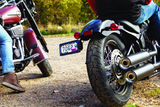 Kuryakyn 3142 Nova Side Mount License Plate Frame Gloss Black