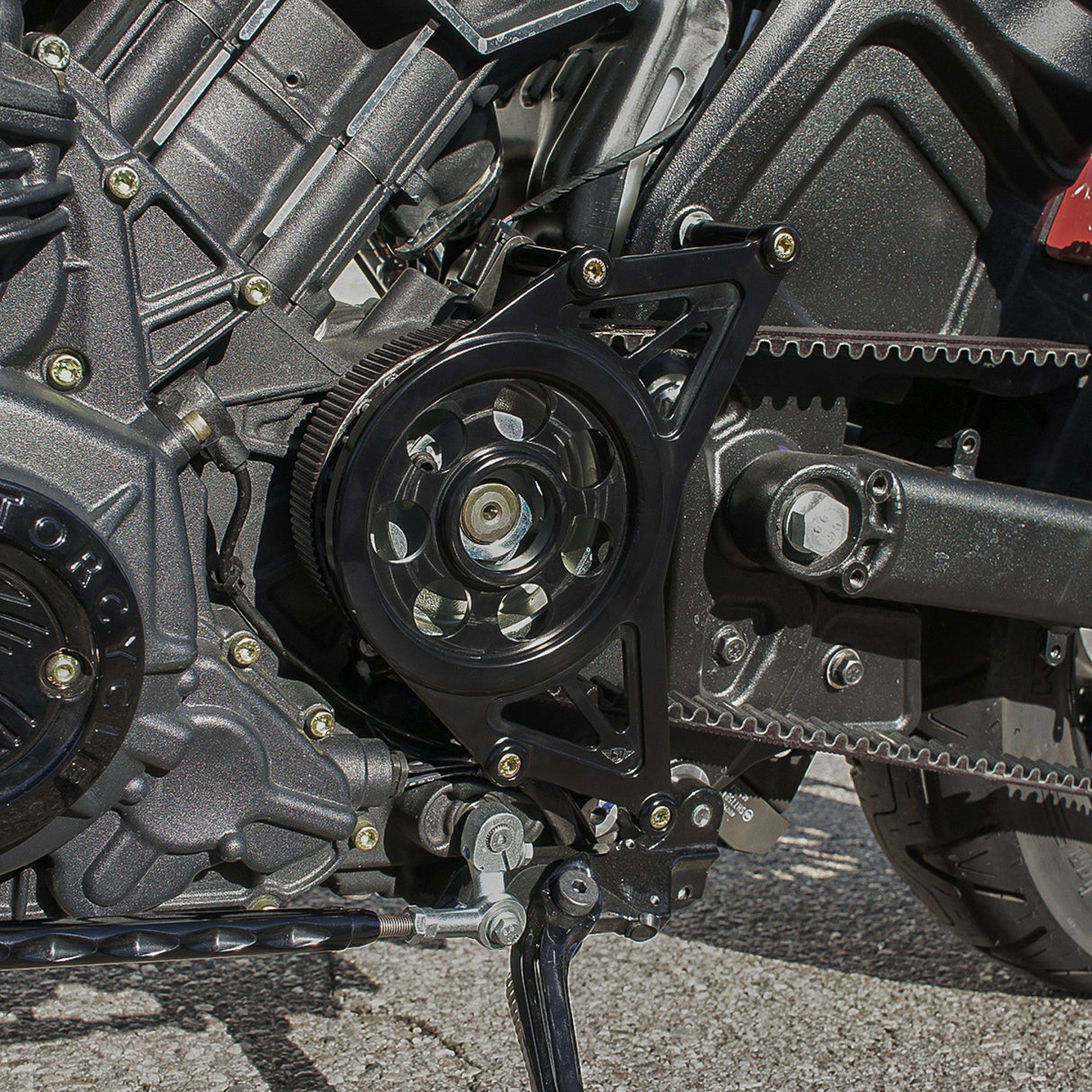 Joker Machine Pulley Cover Black Scout - 30-800-1 For Indian Scout 2015-2025