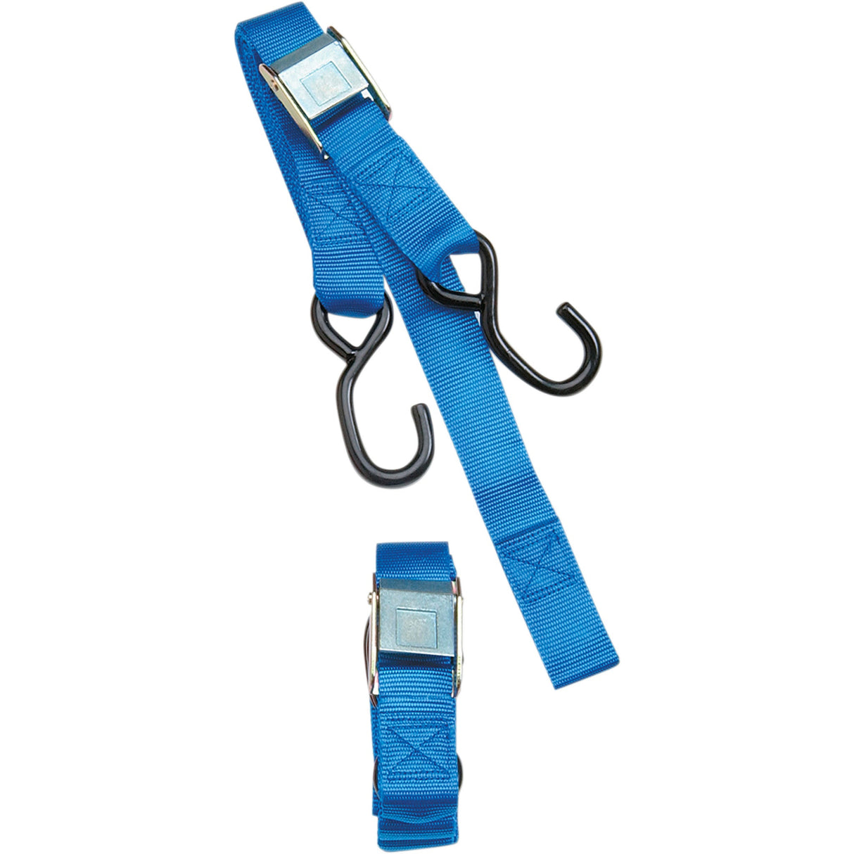 PARTS UNLIMITED 3920-0073 1" Heavy-Duty Cam Buckle Tie-Downs with Built-In Assist Cam Buckle Tie-Down - 1" x 5-1/2' - Blue